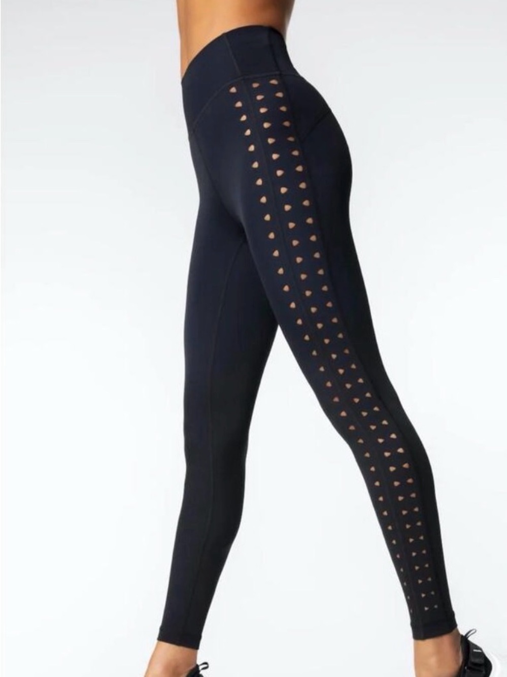 Gigi C Katrina Laser Cut High Rise Leggings